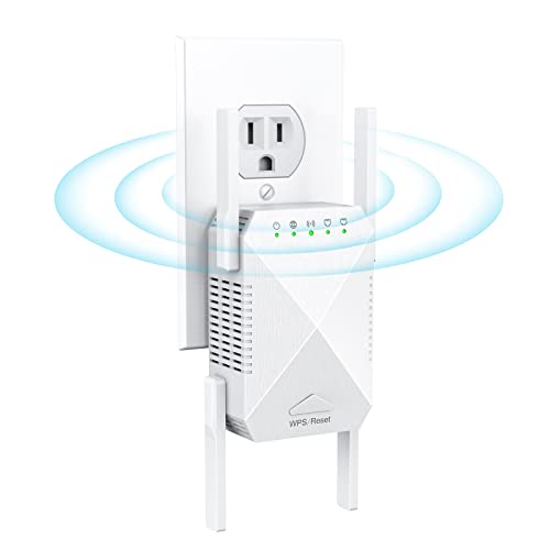 WiFi Extender, 2024 Fastest WiFi Booster 1200Mbps Dual Band (5GHz/2.4GHz) WiFi Extenders Signal Booster for Home, Internet Booster WiFi Repeater Covers up to 10000sq. ft and 45 Devices (1)