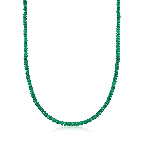 Ross-Simons 58.50 ct. t.w. Emerald Bead Necklace in 14kt Yellow Gold. 18 inches