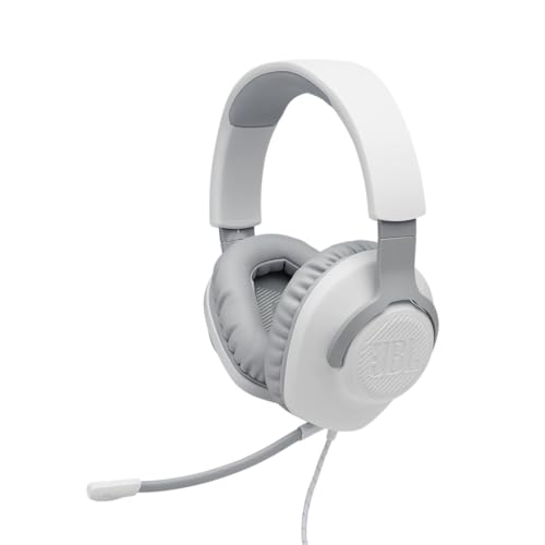 JBL Quantum 100 - Wired Over-Ear Gaming Headphones - White, Large