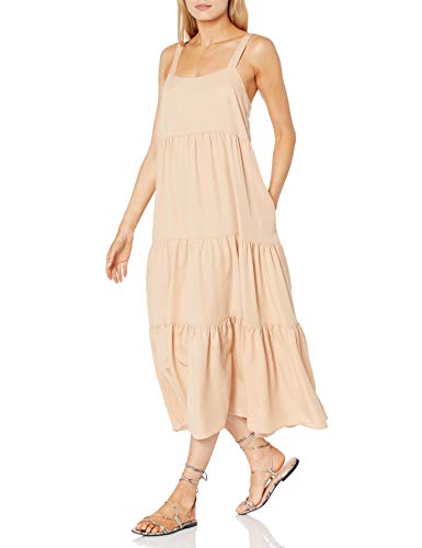 The Drop Women's Brit Tiered Ankle Maxi Tent Dress, Ginger, S