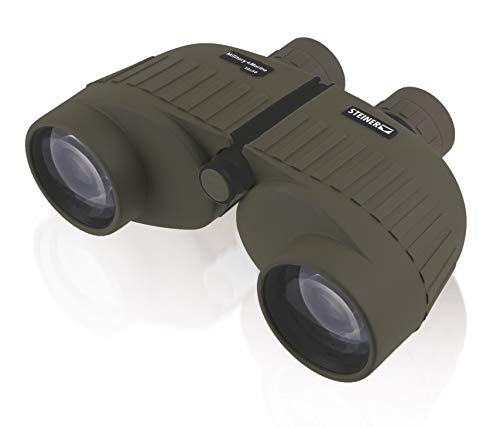 Steiner Military-Marine Series Binoculars, Lightweight Tactical Precision Optics for Any Situation, Waterproof, Green, 10x50