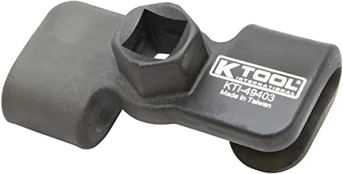 K Tool International 49403 Universal Wrench Extender Adaptor, 1/2 Inch or 21mm Hex Drive, Drop Forged Body with Heat Treatment, Extendable, Black