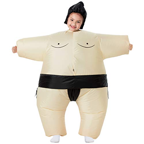 YEAHBEER Inflatable Costume Kids Sumo Suit Blow Up Costume Halloween Cosplay Costumes Inflatable Kids Sumo Wrestler Wrestling Suits (Kids Sumo)