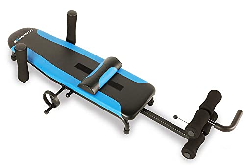 Exerpeutic Alternative Inversion Traction Table - Back Stretcher for Lower Back Pain Relief Without Going Upside Down - 350 Lbs Weight Capacity - ‎Blue