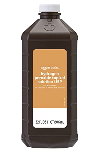 Amazon Basics Hydrogen Peroxide Topical Solution USP, 32 Fl Oz, Pack of 1