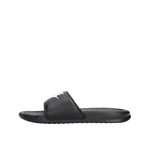 Nike Mens Benassi JDI Slip On Open Toe Flip, Black/White Noir/Blanc, Size 12.0