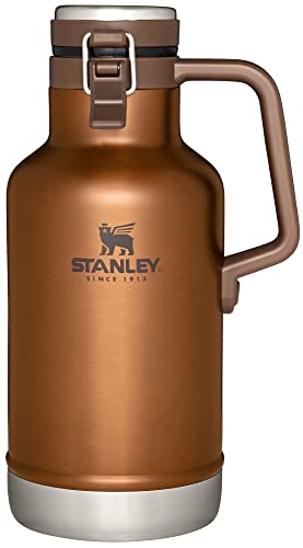 Stanley Classic Easy-Pour Growler 64oz, Insulated Growler Keeps Beer Cold & Carbonated Made with Stainless Steel Interior, Durable Exterior Coating & Leak-Proof Lid, Easy to Carry Handle