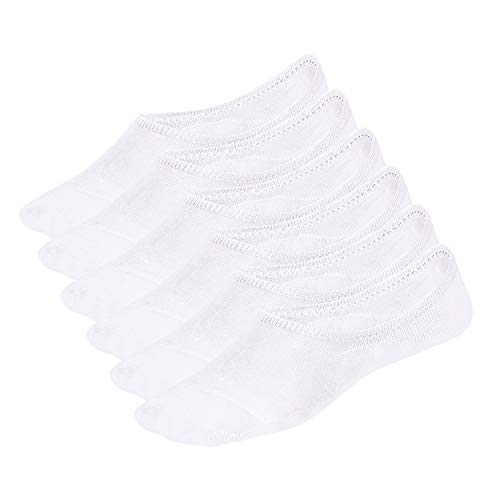 WHISPER DEER No Show Liner Socks Women - Size 4-7/7-10/10-13 Low Cut Invisible Cotton Sneaker Socks with Non Slip Grip (3/6/8 packs)