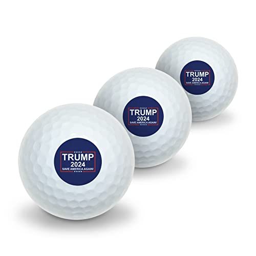 GRAPHICS & MORE Trump 2024 Novelty Golf Balls 3 Pack