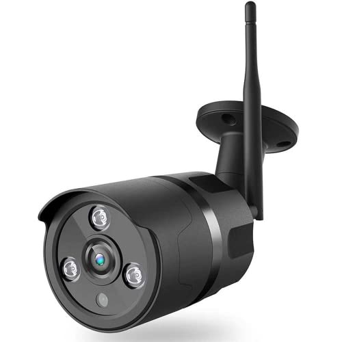 Outdoor Camera, 1080P WiFi Outdoor Security Camera, FHD Night Vision, A.I. Motion Detection, Instant Alert via Phone, 2-Way Audio, Live Video Zooms Function, Cloud Storage, Micro SD Card (Black)