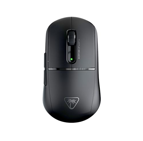 Turtle Beach Burst II Air – 2.4GHz Wireless Gaming Mouse: 47g Ultra Lightweight, Optical Switches, Symmetrical, 26K DPI Optical Sensor, Bluetooth, 120-hour Battery, USB-C Cable – Black