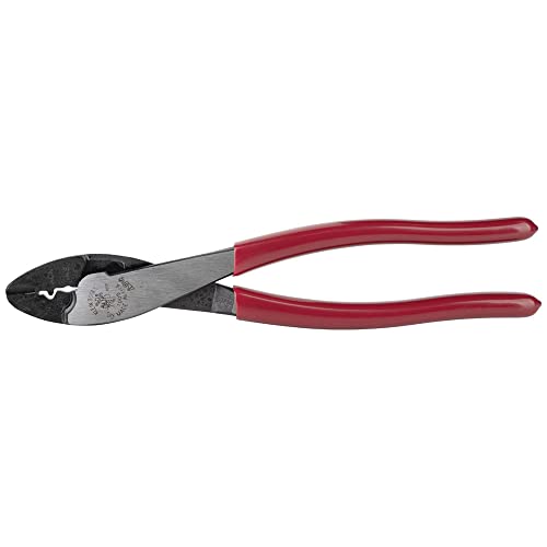 Klein Tools 1005 Cutting / Crimping Tool for 10-22 AWG Terminals and Connectors, Made in USA, Terminal Crimper for Insulated and Non-Insulated Terminals