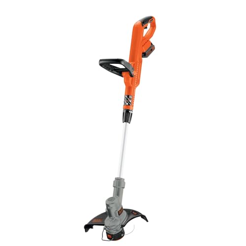 BLACK+DECKER 20V MAX Cordless String Trimmer, 2 in 1 Trimmer and Edger, 12 Inch, Battery Included (LST300)
