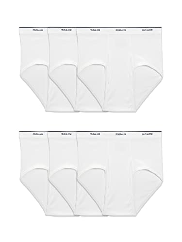 Fruit of the Loom mens Tag-free Cotton Briefs Underwear, Big Man - 6 Pack White, 4X-Large US
