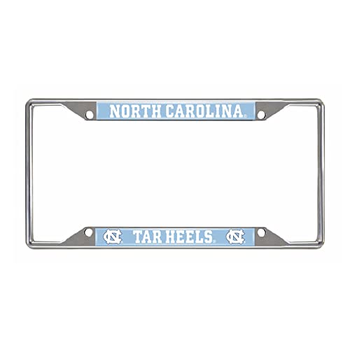 FANMATS - 14901 NCAA UNC University of North Carolina - Chapel Hill Tar Heels Chrome License Plate Frame 6.25'x12.25'