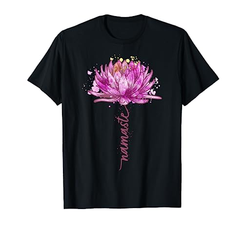 Yoga Namaste Lotus Flower Yoga Water-Lily Yoga T-Shirt