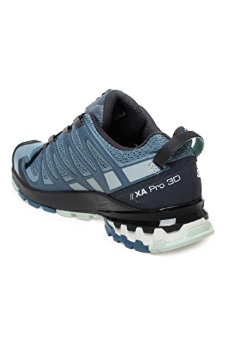 Salomon XA PRO 3D v8 Trail Running Shoes for Women, Ashley Blue/Ebony/Opal Blue, 9