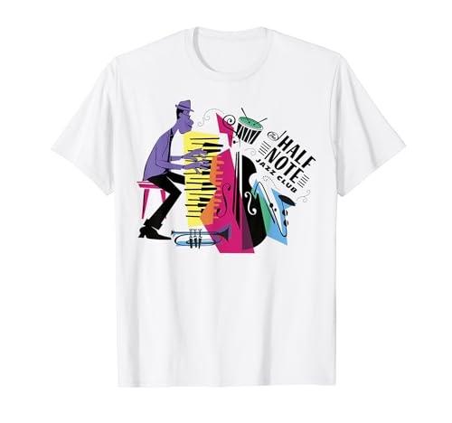 Disney Pixar Soul Half Note Jazz Club Collage Logo T-Shirt