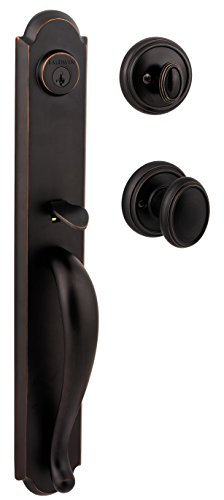 Baldwin Bighorn, Front Entry Handleset with Interior Knob, Featuring SmartKey Deadbolt Re-Key Technology and Microban Protection, in Venetian Bronze