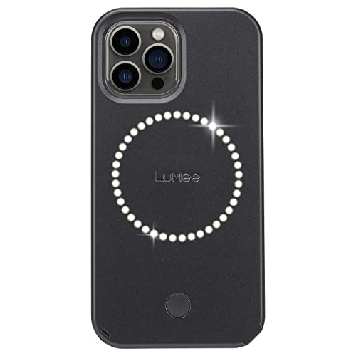 LuMee - Halo - Lighted Selfie Case for iPhone 13 and 13 Pro - Built-in Adjustable LED Lighting - 6.1 Inch - Matte Black