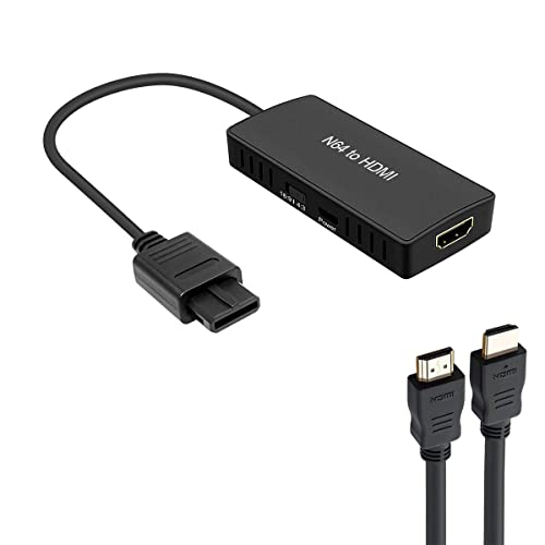 Y.D.F N64 to HDMI Converter Adapter Support 16:9/4:3 Conversion, HDMI Link Cable for N64 /SNES/NGC/SFC（Plug and Play）