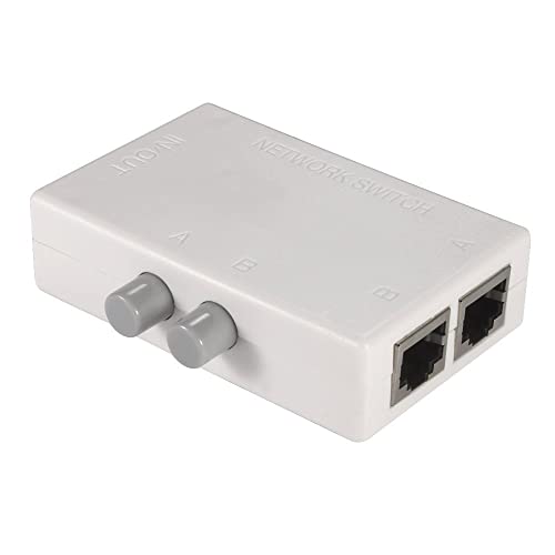 LEAGY 2 Ports Network Switch Splitter Selector Hub 2-in 1-Out or 1-in 2-Out 100M