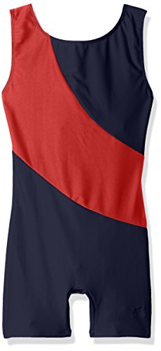 Danskin Little Girls' Gymnastics Unitard, Red Arch, Small (4/6)