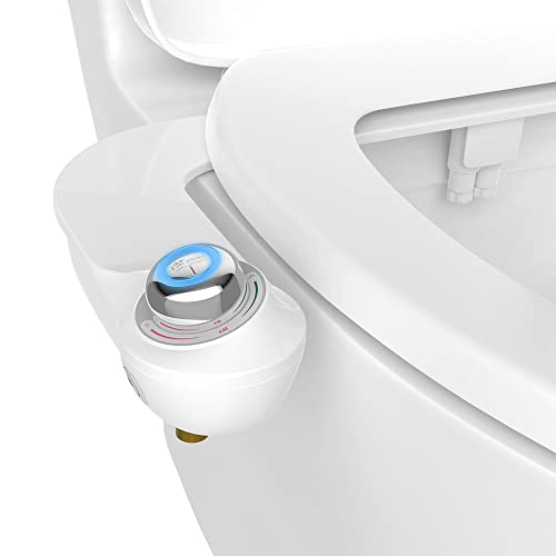 Bio Bidet by Bemis SlimGlow Freshwater Spray Bidet Attachment For Toilet, White, Non Electric, Easy Install