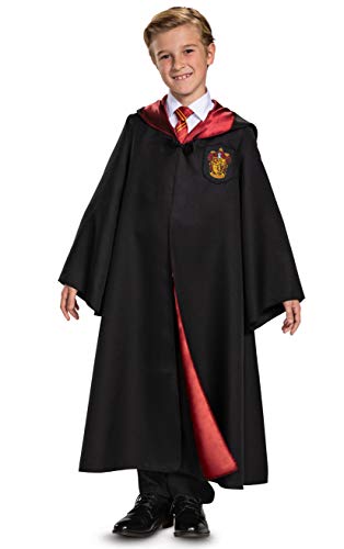 Disguise Harry Potter Gryffindor Robe Deluxe Children's Costume Accessory, Black & Red, Kids Size Large (10-12)