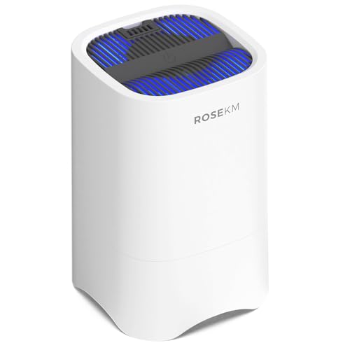 ROSEKM Mini Air Purifiers for Desktop, HEPA Air Purifiers for Office, Bedroom, Home, Car, Room, Portable Small Air Purifier Cleaner for Smoke, Dust with Fragrance Sponge & Night Light