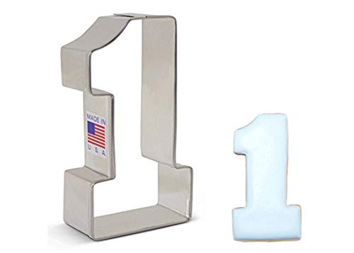 Number One #1 Cookie Cutter, 3.25' Made in USA by Ann Clark