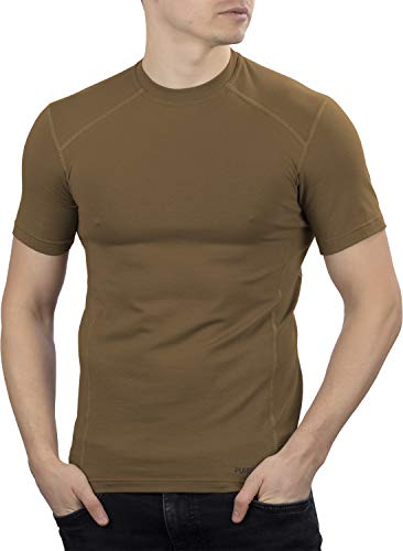 281Z Military Stretch Cotton Underwear T-Shirt for Tactical Hiking and Outdoor (Coyote Brown, Medium)