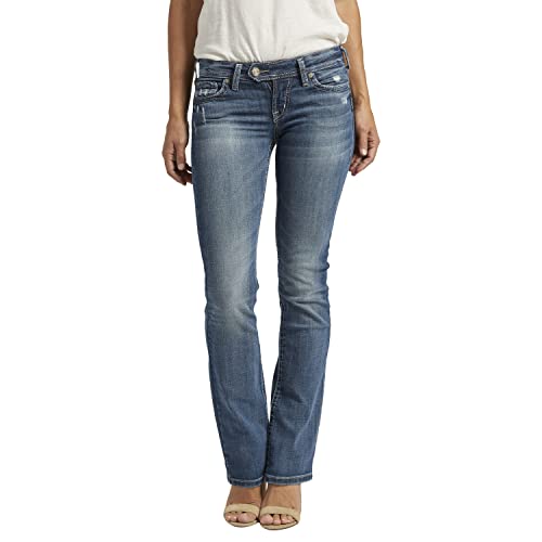 Silver Jeans Co. Women's Tuesday Low Rise Slim Bootcut Jeans, Med Wash Sjl245, 34W x 31L