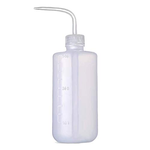 BEADNOVA Irrigation Bottle 500ml 17oz Indoor Plant Watering Can Water Squirt Bottle Plastic Rinse Bottle for Eyelash Extensions Eye Wash Tattoo Lab (1pc)