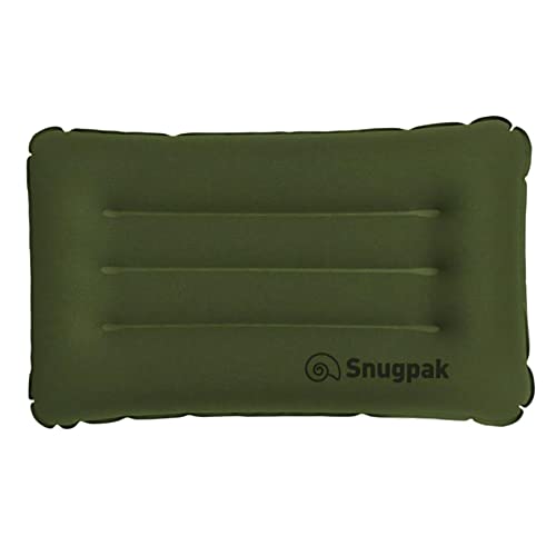 Snugpak Basecamp Ops Air Pillow, Inflatable Compact Travel Pillow, Olive