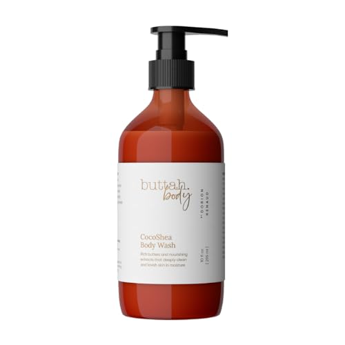 Buttah Skin by Dorion Renaud CocoShea Body Wash 10oz - Nourishing Body Wash for Men & Women - African Cocoa Butter Daily Body Wash - Natural Nutrients & Vitamins - Black Owned Skincare