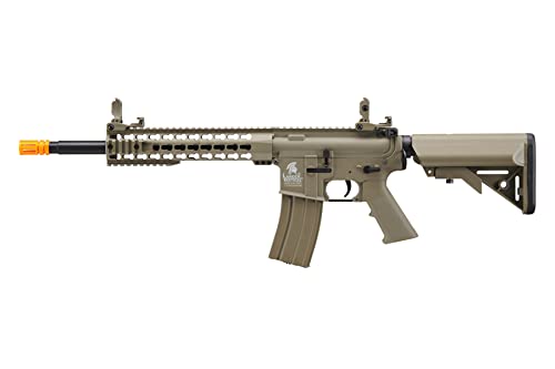 Lancer Tactical Gen 2 LT-19 Airsoft M4 Carbine 10' Electric Full/Semi-Auto Airsoft AEG Rifle, Included 6mm 0.20g BBS, Charger, and Battery (Polymer/Desert)