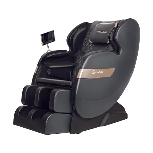 Real Relax 2024 Massage Chair of Dual-core S Track, Full Body Massage Recliner of Zero Gravity with APP Control, Black and Gray