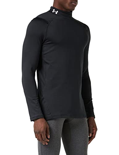 Under Armour Mens ColdGear Armour Fitted Mock, Black (001)/White, X-Large