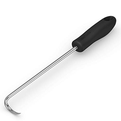 Cave Tools Food Flipper and Meat Hook for Grilling, Flipping, and Turning Vegetables and Meats BBQ Grill and Smoker Accessories, Right-Handed, 12-inch