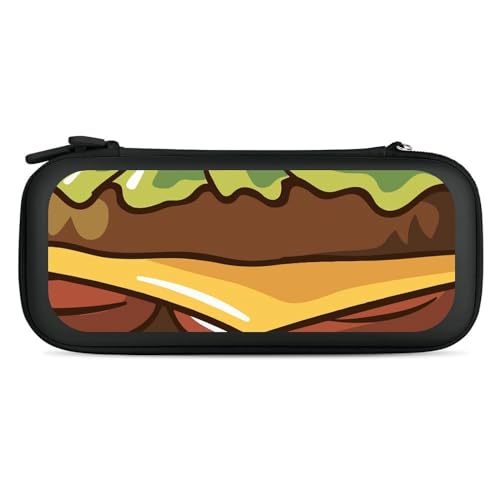 Hamburger Duvet Cover Compatible with Switch Case with Wristlet Travel Carrying Bag Holds 15 Game Cartridges Black-style-13