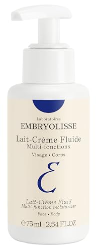 Embryolisse Lait Creme Fluid Face & Body Cream. Lightweight Moisturizer for All Skin Types. Hydrating Lotion with Shea Butter & Aloe Vera, 2.54 Fl Oz