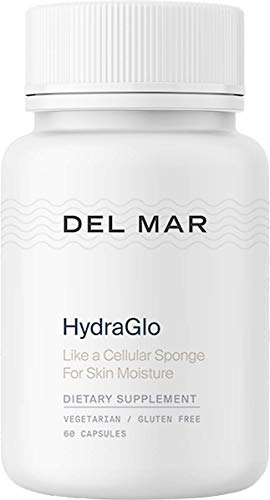 Del Mar Laboratories HydraGlo - Dietary Hyaluronic Acid Supplement - Aging and Joint Health Support - Helps Restore Smooth, Supple Skin - 60 Veggie Capsules