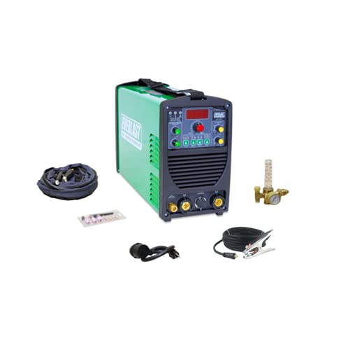 2021 Everlast PowerTIG 185DV AC/DC TIG Stick Welder 110/220 Volt Inverter-Based Dual Voltage 185Amp with Pedal Package Green