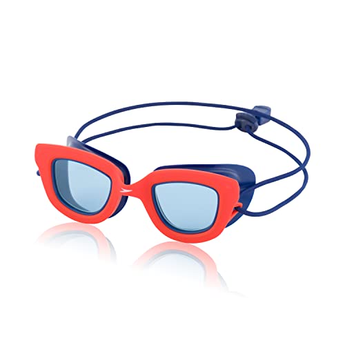 Speedo Unisex-Child Swim Goggles Sunny G Ages 3-8, Speedo Red/Cobalt