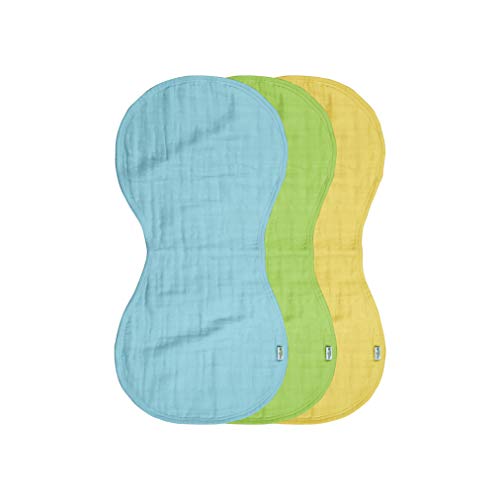 green sprouts Muslin Burp Cloths made from Organic Cotton | 4 absorbent layers protect from sniffles,drips & drools | 100% organic cotton muslin,Super soft & softer with every wash,Machine washable