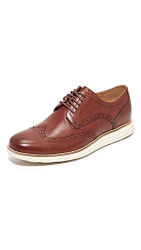 Cole Haan Men's Original Grand Shortwing Oxford Shoe, woodbury leather/ivory, 10.5 W US