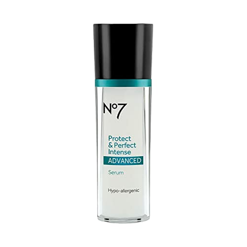 No7 Protect & Perfect Intense Advanced Serum - Anti-Aging Face Serum that Visibly Smoothes & Firms Fine Lines and Wrinkles - Formulated with Hyaluronic Acid and Matrix 3000+ Technology (1 fl oz)