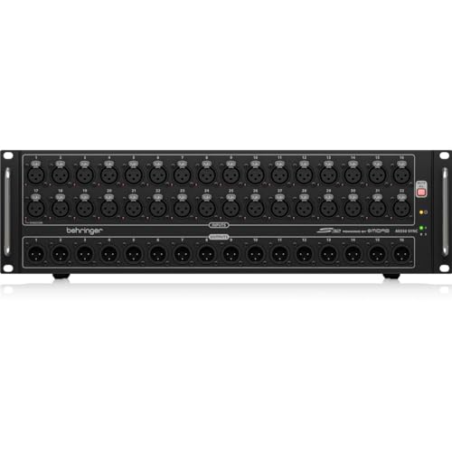 Behringer S32 I/O Box with 32 Remote-Controllable Midas Preamps, 16 Outputs and AES50 Networking featuring Klark Teknik SuperMAC Technology