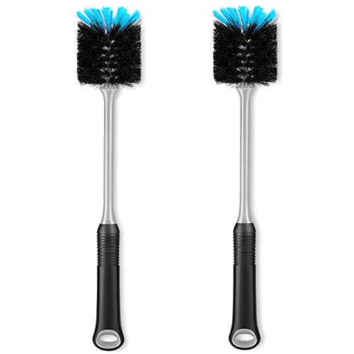 MOSOLAN Water Bottle Cleaning Brush, 13.5 in Long Flexible Scrub Brush with Long-Lasting Bristles, Suitable for Water Bottles, Glassware, Mugs, 2 Pack